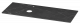 Столешница под раковину Misty Роял 1200x496x10 черный, белый (VS03-120)  (VS03-120)