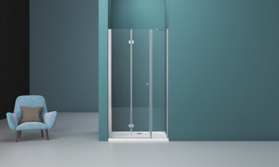 Душевая дверь Belbagno albano-bs-13-100+100-c-cr, стекло прозрачное