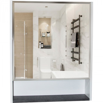 Зеркальный шкаф в ванную Mixline Сура 60 539801 серый белый