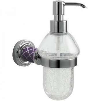 Дозатор жидкого мыла Boheme Murano 10912-V-CR хром фиолетовый настенный