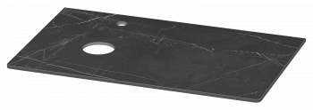 Столешница под раковину Misty Роял 800x496x10 черный, белый (VS03-80)