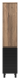Шкаф-пенал напольный Brevita Dakota правый 350x340x1650 черный, темное дерево (DAK-050350-19/02П)  (DAK-050350-19/02П)