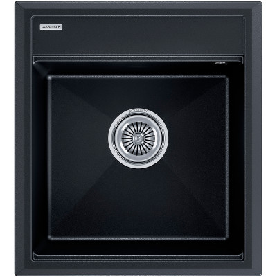 Кухонная мойка кварц Paulmark Stepia-460 PM114651-BLM черный прямоугольная 1 чаша без крыла