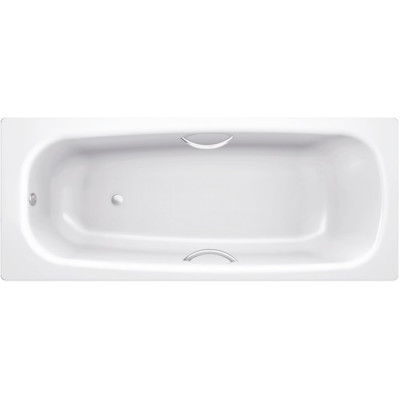 Стальная ванна BLB Universal HG 170x75 B75HTH001 handles с отверстиями для ручек без гидромассажа с шумоизоляцией прямоугольная