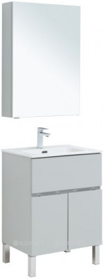 Комплект мебели для ванной Aquanet Алвита New 60 1 ящик, 2 дверцы, серый (00274530)