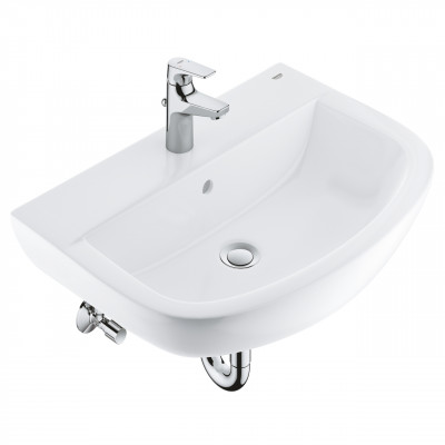 Набор для ванной GROHE Bau Ceramic: раковина, смеситель, угловые вентили, сифон для раковины (39644000)