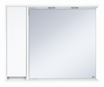 Зеркальный шкаф Misty Алиса - 90 белый левый Э-Али04090-01Л