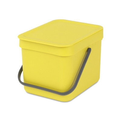 Brabantia Sort & Go 109683 ведро для мусора встраиваемое 6 л, цвет - желтый