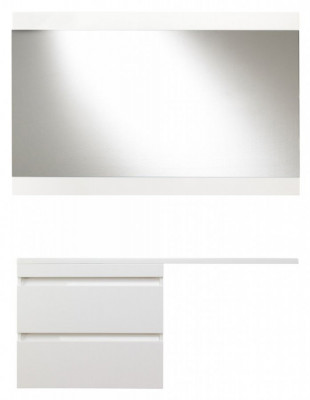 Комплект мебели Style Line Даллас 130 L Люкс Plus подвесной, белый