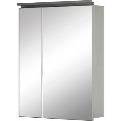 Зеркальный шкаф в ванную De Aqua Алюминиум 60 261750 с подсветкой серебро
