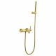 Смеситель для ванны Boheme Uno 463-G с душем, Gold (золото глянцевый)  (463-G)