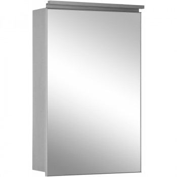 Зеркальный шкаф в ванную De Aqua Алюминиум 50 261749 с подсветкой серебро