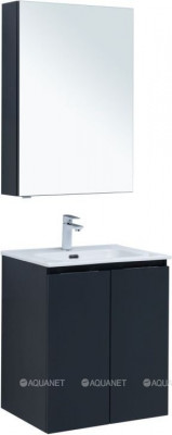 Комплект мебели для ванной Aquanet Алвита New 60 2 дверцы, антрацит (00274223)