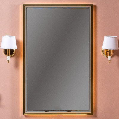 Зеркало в ванную Armadi Art Monaco 566-CPG с подсветкой 70х110 см, золото/капучино