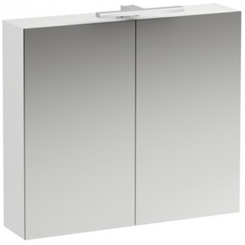 Зеркальный шкафчик в ванную Laufen Base 80 4.0280.2.110.261.1 с подсветкой белый глянцевый