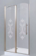 Душевая дверь Cezares Giubileo 100х195 хром стекло с декором (GIUBILEO-60/40-CP-G-L)  (GIUBILEO-60/40-CP-G-L)