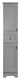 Шкаф-пенал напольный Misty Лувр с 1 ящ. Левый 377x314x1785 серый (П-Лвр04035-1504Л)  (П-Лвр04035-1504Л)