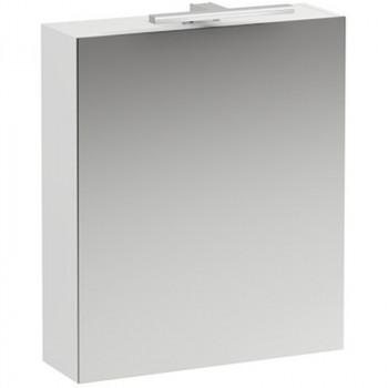 Зеркальный шкафчик в ванную Laufen Base 60 4.0275.2.110.261.1 R с подсветкой белый глянец
