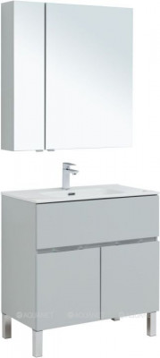 Комплект мебели для ванной Aquanet Алвита New 80 1 ящик, 2 дверцы, серый (00274211)