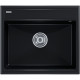 Кухонная мойка кварц Paulmark Stepia-590 PM115951-BLM черный прямоугольная 1 чаша без крыла  (PM115951-BLM)