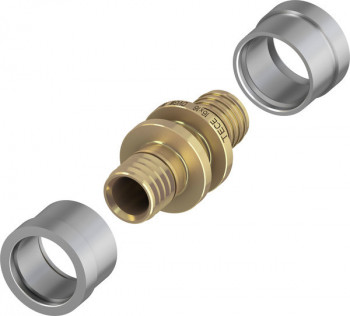 Соединение труба-труба SLQ TECEfloor, аксиальная запрессовка, для цельнопластиковых труб, 16 х 16 (77220016)
