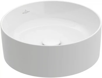Раковина накладная Villeroy & Boch Collaro (4A184001) (40 см) TitanCeram круглая белая