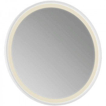 Зеркало в ванную Creavit Patara 85 PT4085.02.MBY с подсветкой белое округлое