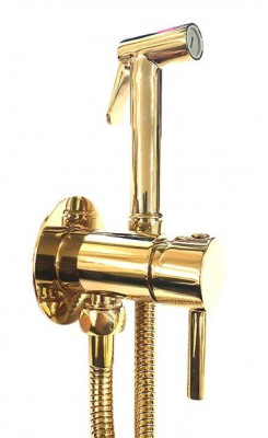 Гигиенический душ со смесителем Paffoni TWEET ROUND MIX золото ZDUP110HG