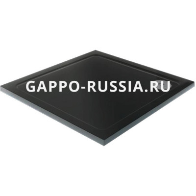 Душевой поддон Gappo прямоугольный универсальный чёрный (G591.3.8080) литьевой мрамор 80x80x3