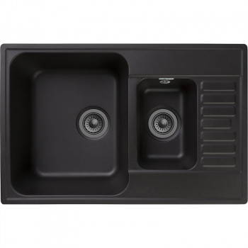 Мойка для кухни GranFest Quarz GF-Z21K черная прямоугольная искусственный мрамор