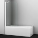 Стеклянная шторка на ванну 800х1400 WasserKRAFT Leine 35P (35P01-80WHITE Fixed), белый  (35P01-80WHITE Fixed)