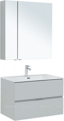 Комплект мебели для ванной Aquanet Алвита New 80 2 ящика, серый (00274204)