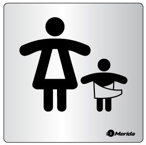 Табличка "Комната матери и ребёнка", STANDART алюминий, cкотч 100х100х0,5 мм