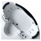 Акриловая ванна GEMY G9025 II B 155х155х70 см с гидромассажем, белая  (G9025 II B)