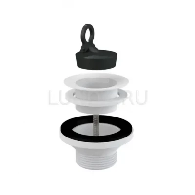 Донный клапан сифона для умывальника 5/4" с пластмассовой peшeткой DN63, ALCA (A32)