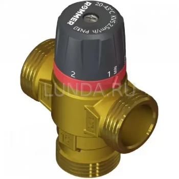 Термостатический смесительный клапан для систем отопления и ГВС RVM, НР, боковое смешивание, Rommer 1 (RVM-0232-256025)