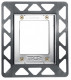 TECE TECEloop Urinal. Монтажная рамка для стеклянных панелей на уровне стены. Черная. 9242647  (9242647)