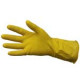 Резиновые усиленные хозяйственные перчатки с хлопковым напылением, желтые (р XL)  (TRY114)