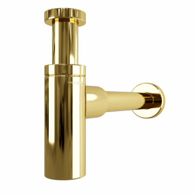 WasserKRAFT Sauer A173 сифон для раковины, глянцевое золото