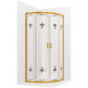 Душевой угол Ambassador Royal 100x100 18015305 пр-ль золото стекло белое с рисунком  (18015305)