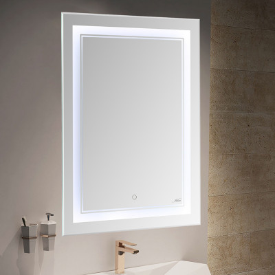 Зеркало в ванную с LED-подсветкой MELANA-6080 MLN-LED036 прямоугольное 800х600