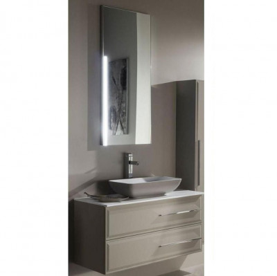 Armadi Art Moderno Stella STE111 комплект мебели для ванной с вертикальным зеркалом с подсветкой, бархатистый кашемир,111 см