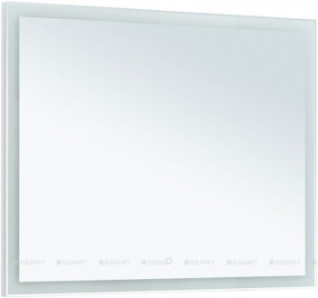Зеркало в ванную Aquanet Гласс 100 белый LED подвесное (00274134)