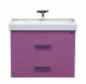Тумба Misty Джулия Qvatro - 75 с 2-мя ящиками розовая (Л-Джк01075-1210ПК2Я) с раковиной комплект с раковиной (СО000007083)