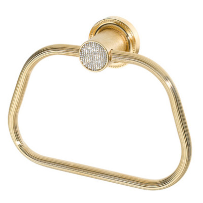 Держатель полотенец-кольцо Boheme Royal Cristal 10925-G золото