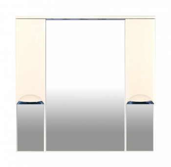 Зеркальный шкаф Misty Орхидея - 105 со светом бежевый П-Жас02105-031Св