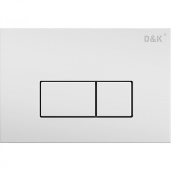 Клавиша смыва D&K Rhein DB1499016 белая металл / пластик
