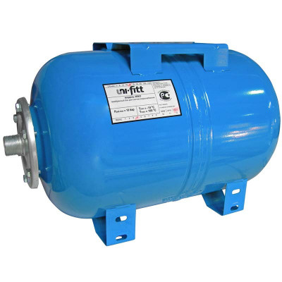 Гидроаккумулятор WAO для водоснабжения горизонтальный UNI-FITT присоединение 1" 100л (WAO100-U)