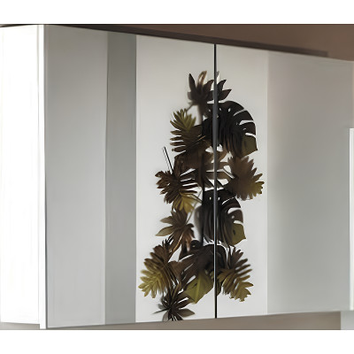 Зеркальный шкаф для ванной Boheme Armadi Art Vallessi 80 547-W с подсветкой белый глянец