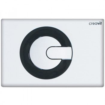Клавиша смыва Creavit Power GP5001.02 черно-белая пластик